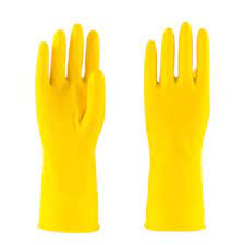 Guantes Domestico Latex Amarillo AMBIDERM, # 8 M / L (PAR)