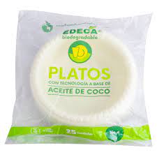 Plato No 6 de fribra de caña